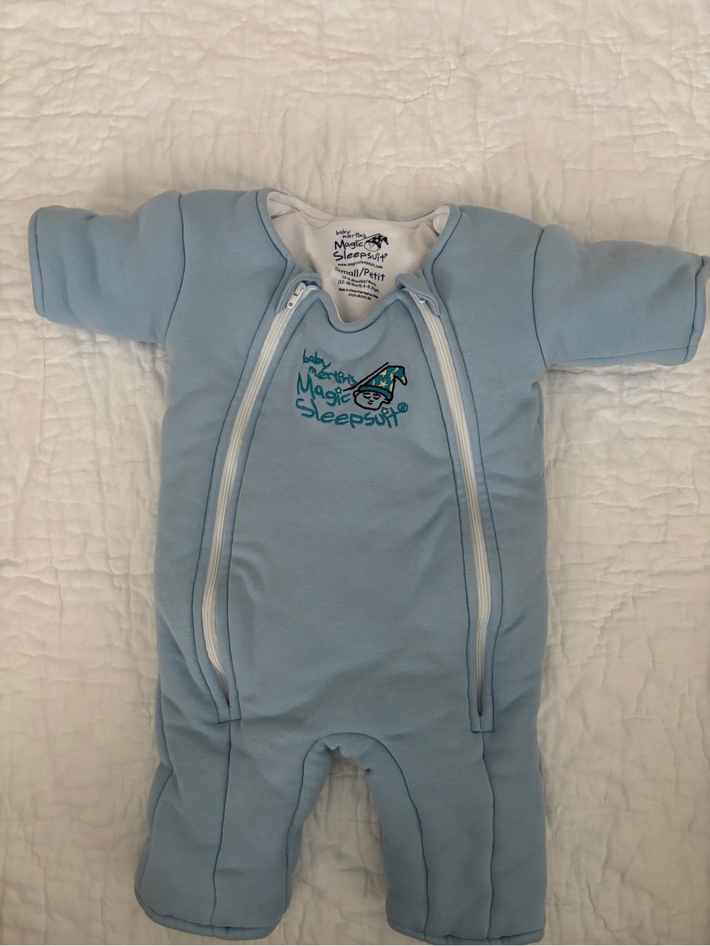 Baby Magic Sleepsuit Light Blue Insulated Footie